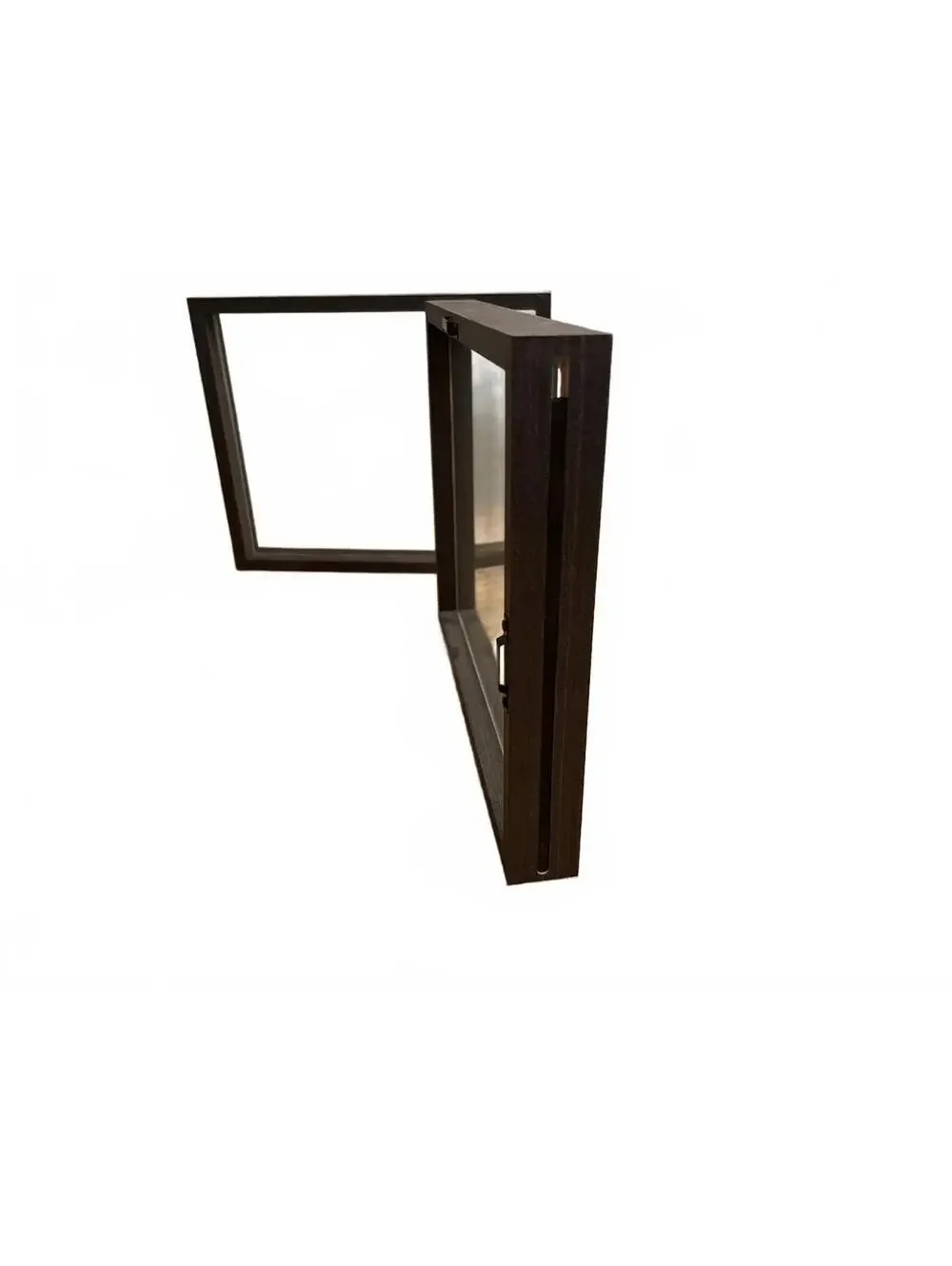 8x10 Solid Wood Black Floating Frames Set of 2, Double Plexiglass Picture Frame